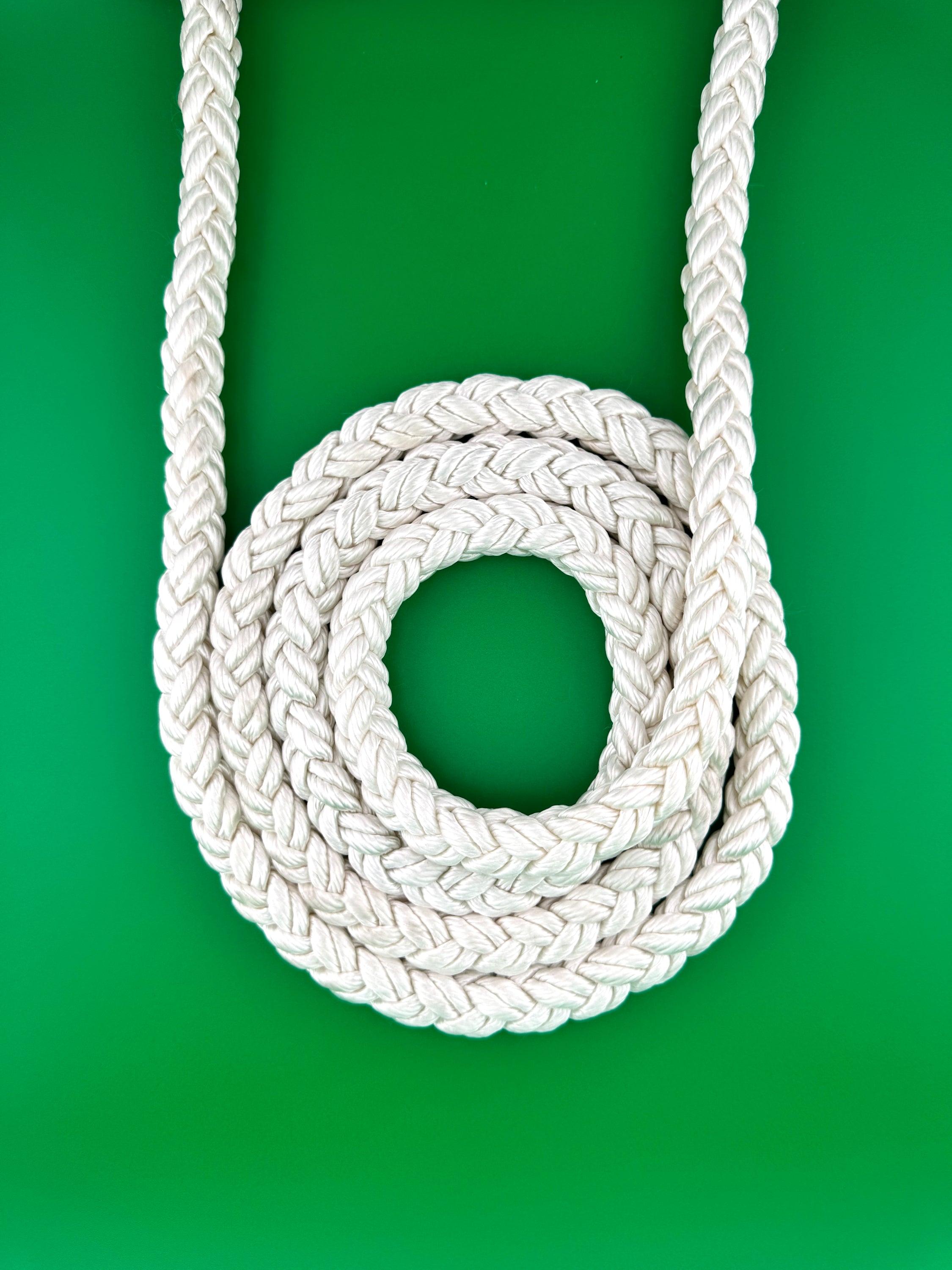 Lupa® Square white 8-strand nylon windlass anchor line offering high strength, shock absorption, and smooth handling for reliable anchoring.