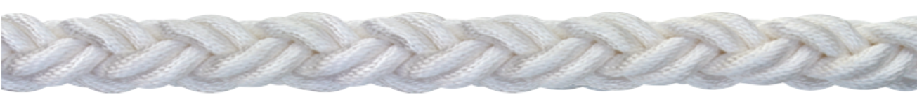 Lupa® Square white 8-strand nylon windlass anchor line offering high strength, shock absorption, and smooth handling for reliable anchoring.