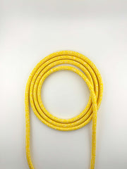 Lupes LS Mix yellow and white double braid rope made from high-tenacity polyester for low stretch and long-lasting durability.