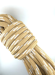 Lupes® Vipera premium beige dock line with carry bag, made from durable HT polyester for secure and reliable boat docking.