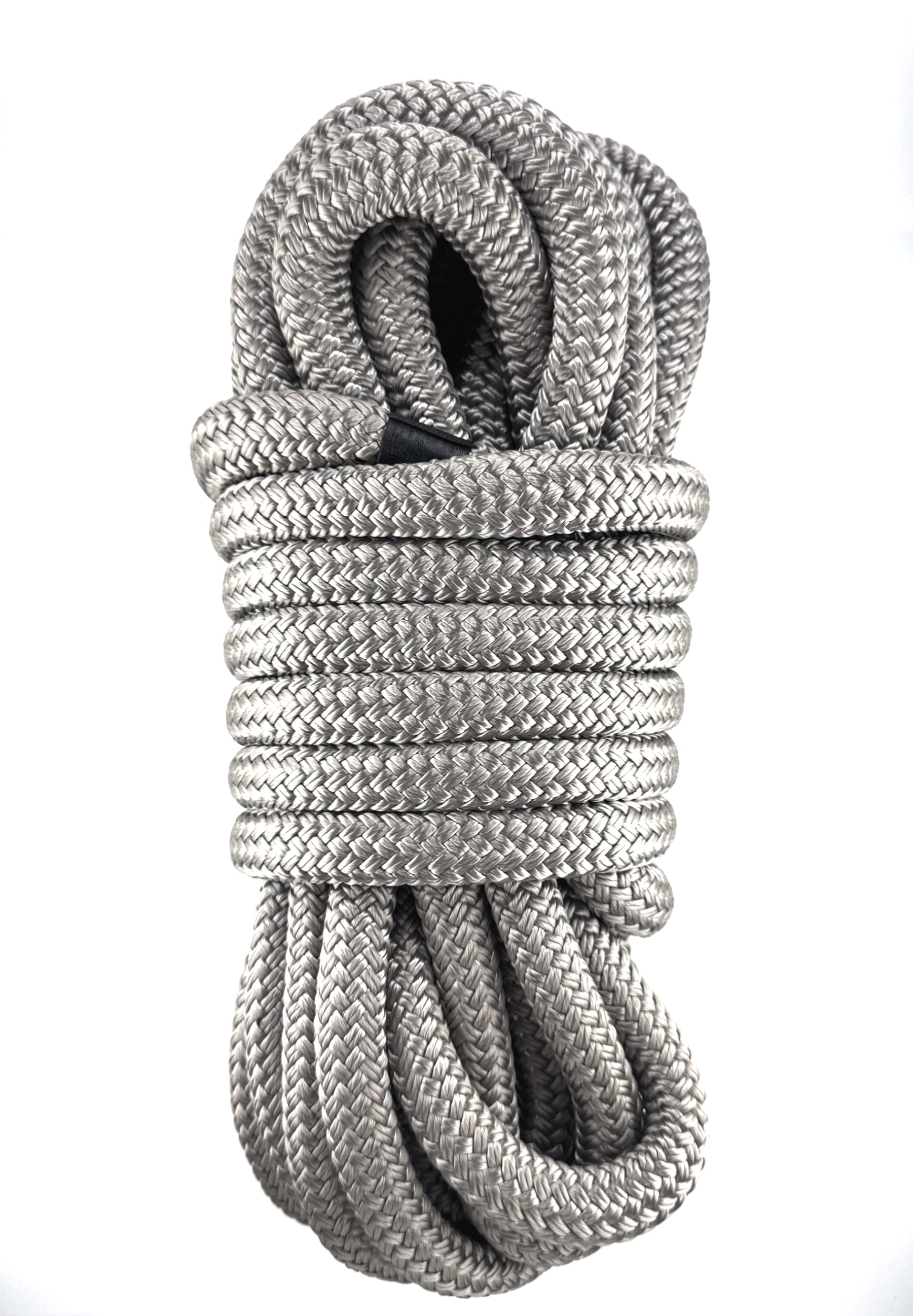 Lupes® Vipera premium silver dock line with carry bag, made from durable HT polyester for secure and reliable boat docking.