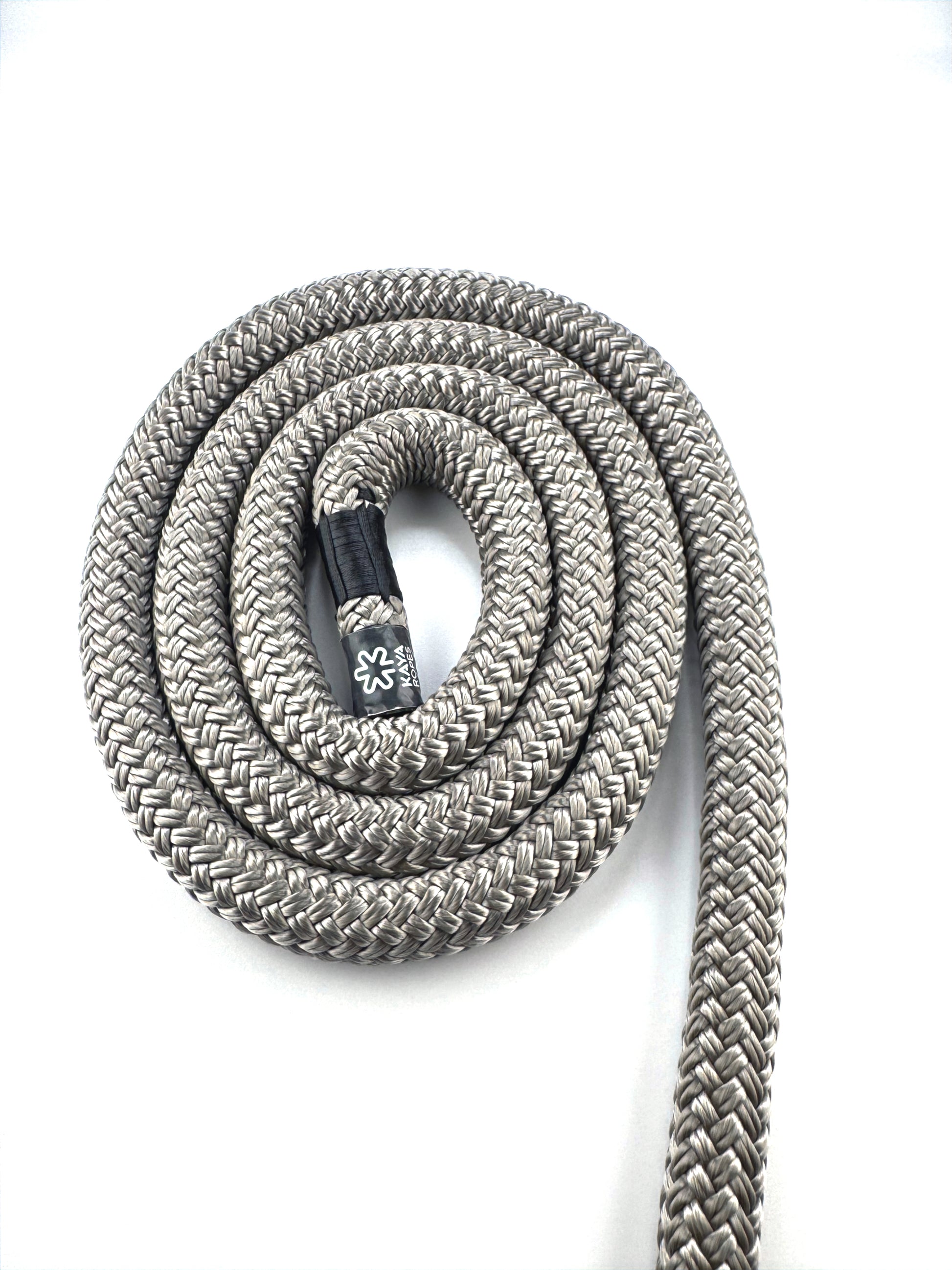 Lupes® Vipera premium silver dock line with carry bag, made from durable HT polyester for secure and reliable boat docking.