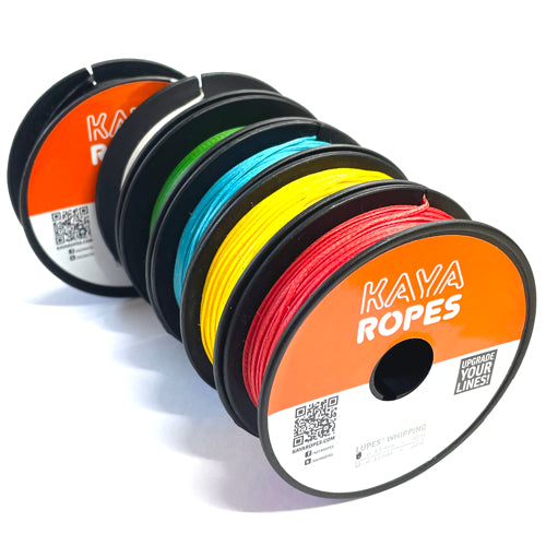 Lupes® whipping twines made from high-tenacity polyester, designed for finishing rope ends and preventing fray in marine and utility applications.